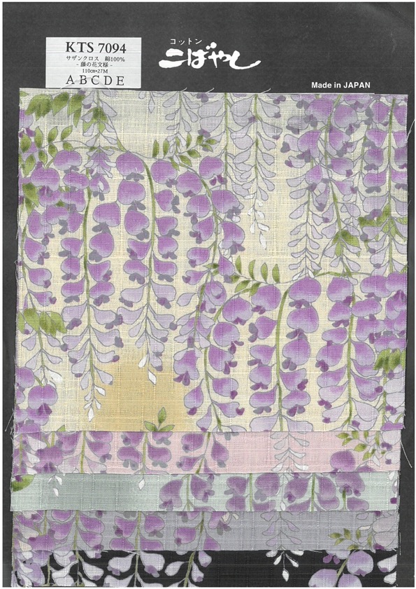 KTS7094 Southern Cross طباعة بنمط زهري من ويستيريا[Textile / Fabric] Cotton Kobayashi
