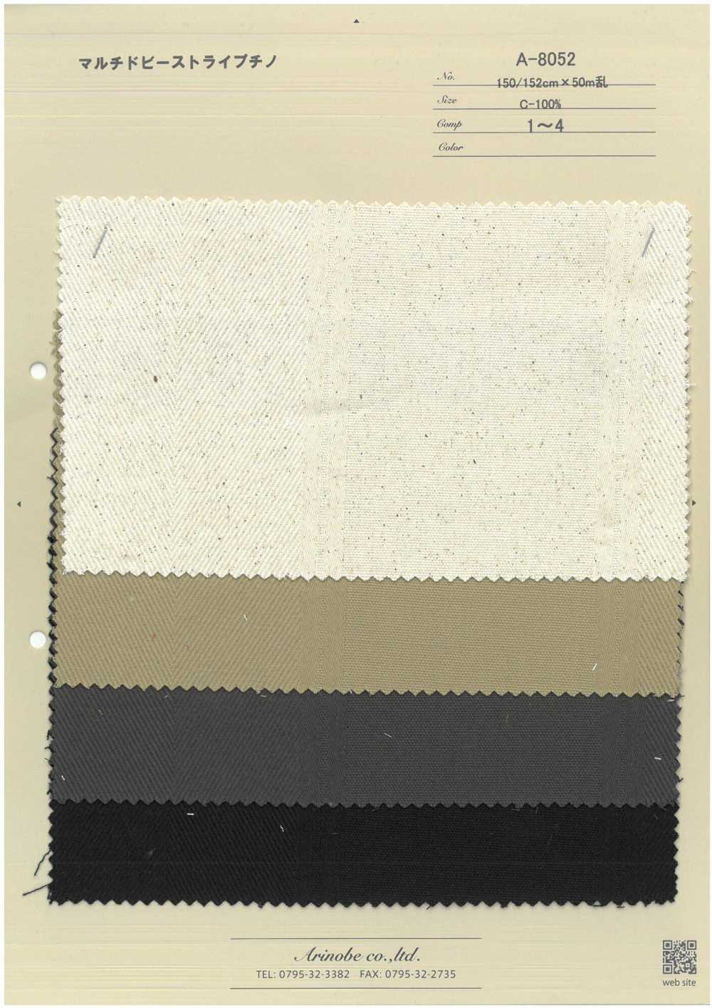 A-8052 شينو بخطوط دوبّي متعددة[Textile / Fabric] Arinobe Shoten