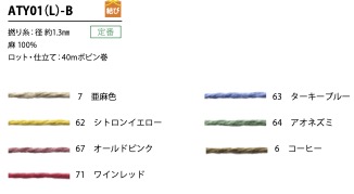 ATY01(L)-B حبل خيط مجدول من الكتان 1.3MM[Ribbons, Tapes, And Cords] Cordon