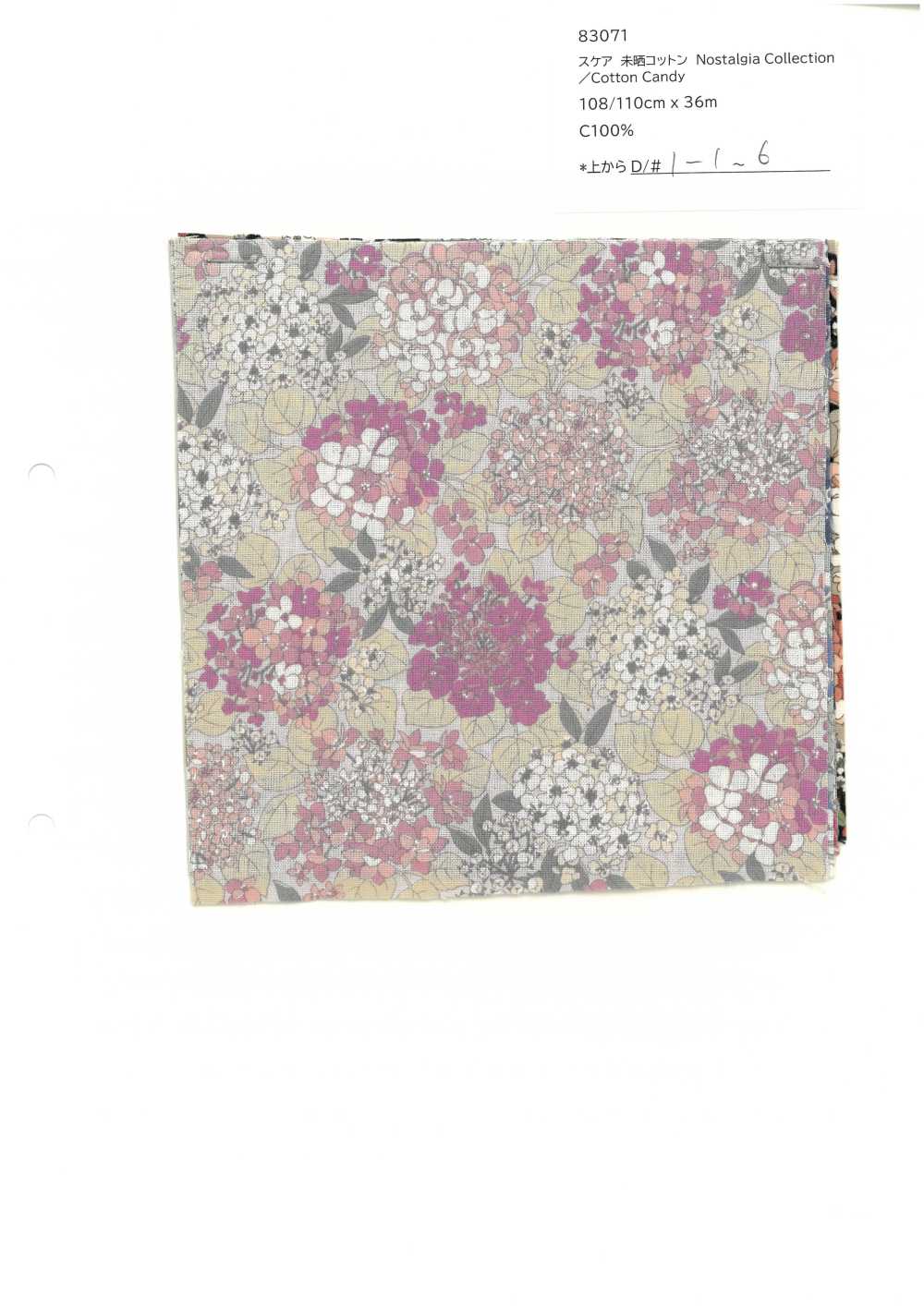 83071 SEVENBERRY® لاون من قطن غير مبيّض / Cotton Candy[Textile / Fabric] VANCET