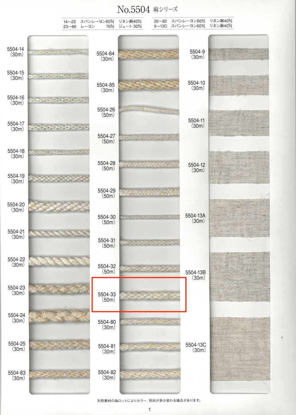 5504-33 سلسلة الكتان، حبل دائري مجدول من 8 خيوط[الأشرطة، والأشرطة القماشية، والحبال] RIVER