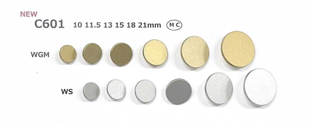 C601 زر معدني بتشطيب مطلي[أزرار] DAIYA BUTTON