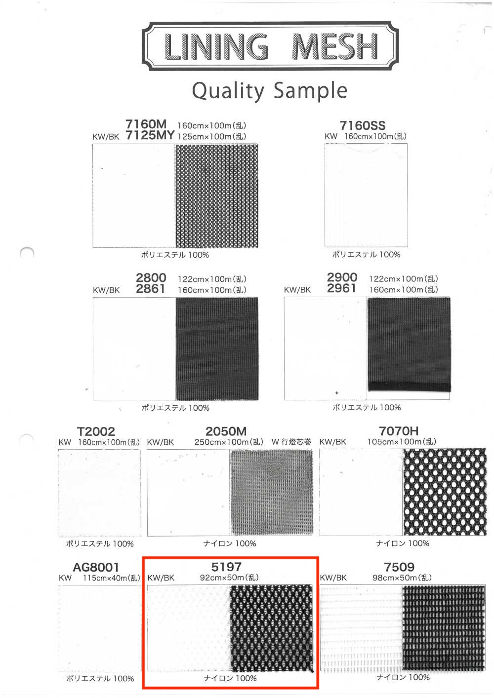 5197 شبكة راشيل[بطانة] Inoue Knit