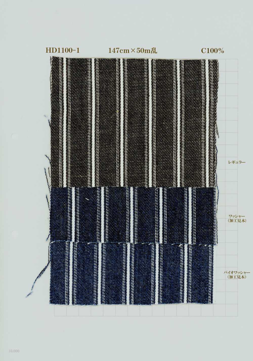 HD11000-1 دنيم مخطط هيكوري 9 Oz[نسيج / قماش] Yoshiwa Textile