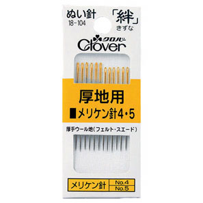 18104 إبرة خياطة Kizuna Meriken Needle 4.5 Y4[مستلزمات الحرف اليدوية] كلوفر