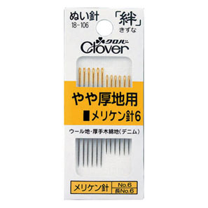 18106 إبرة خياطة Kizuna Meriken Needle 6 Y6[مستلزمات الحرف اليدوية] كلوفر