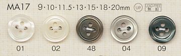 MA17 DAIYA BUTTONS زر بوليستر بمظهر الصدف[أزرار] DAIYA BUTTON