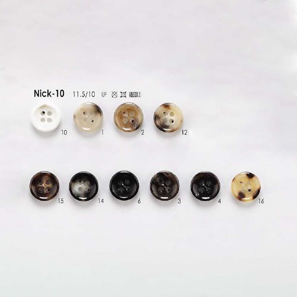 NICK10 زر براتنج اليوريا بأربعة ثقوب[أزرار] IRIS
