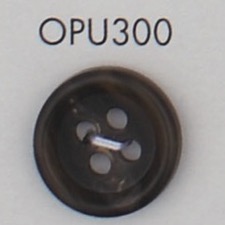 OPU300 زر بأربع فتحات مع حافة، مصنوع من راتنج اليوريا[أزرار] DAIYA BUTTON