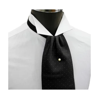 FAS-920 ربطة عنق أسكوت، سوداء مع نقاط صغيرة بيضاء[مستلزمات رسمية] Yamamoto(EXCY)