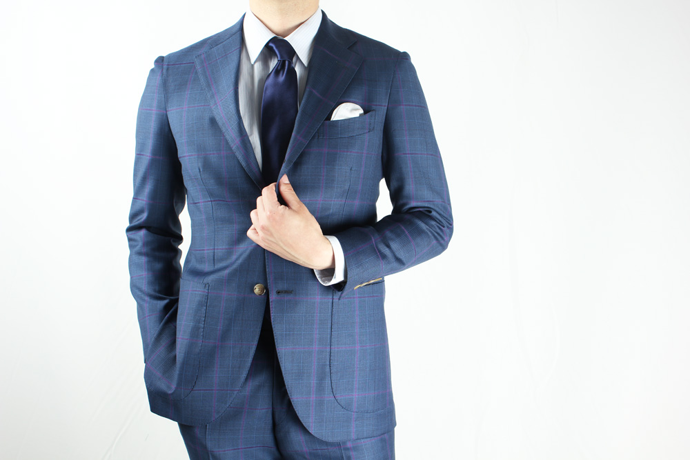GXPSS1 بدلة مفردة بنقشة مربعات زرقاء باستخدام قماش DORMEUIL[منتجات الملابس] Yamamoto(EXCY)