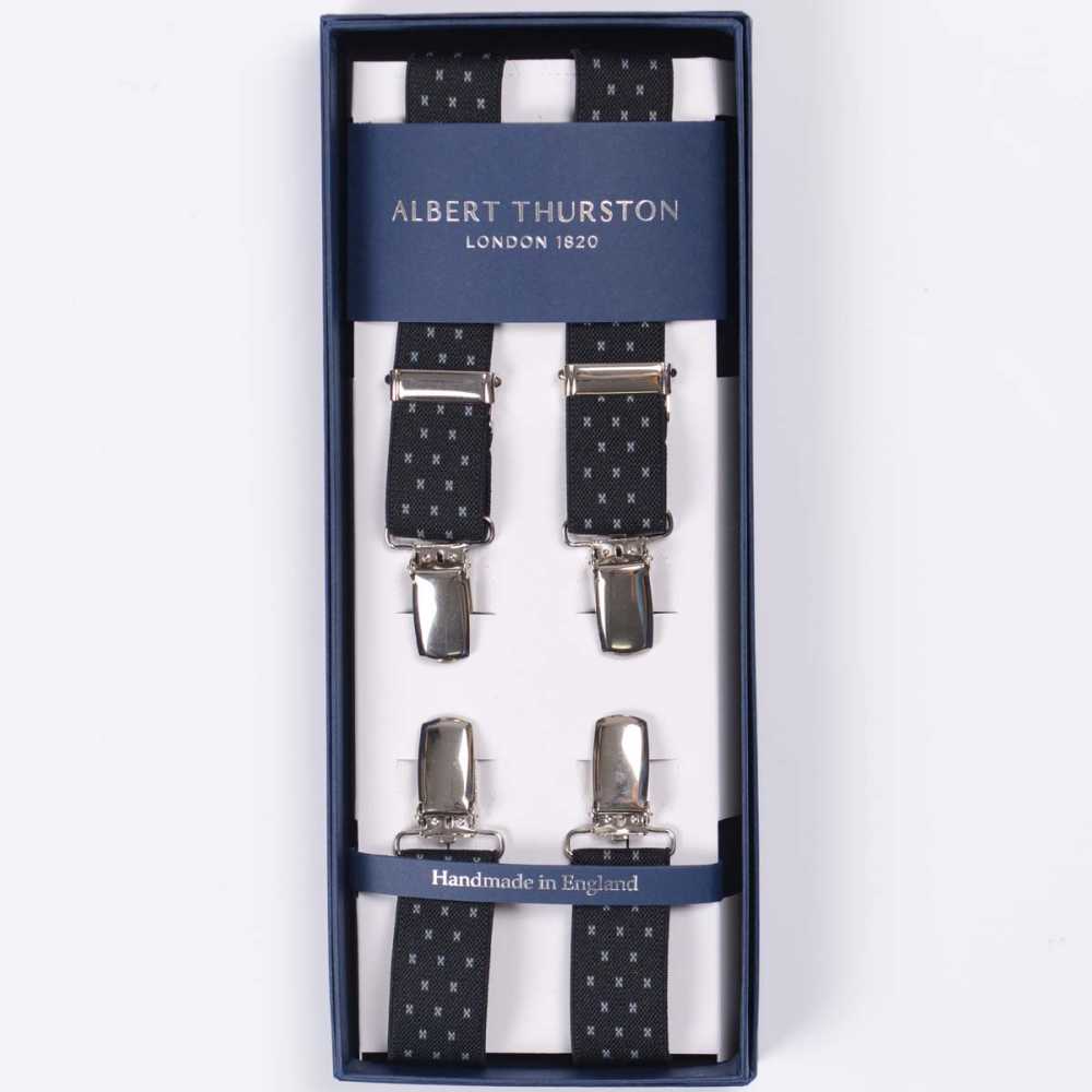 ATX-2447 Albert Thurston حمالات X-Back بتثبيت بمشبك رباعي النقاط 25 مم مطاطي (Rubber)[مستلزمات رسمية] ALBERT THURSTON