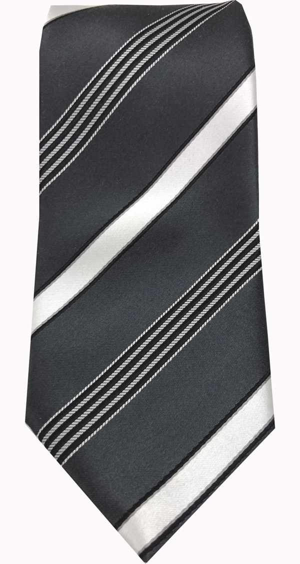 NE-405 ربطة عنق مخططة سوداء من Nishijin-ori[مستلزمات رسمية] Yamamoto(EXCY)