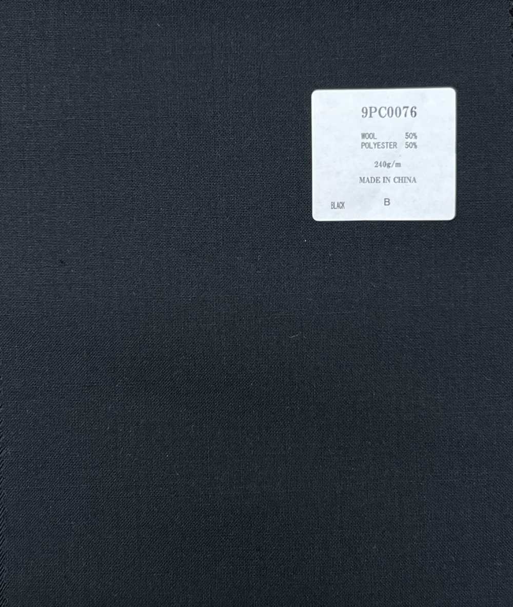 9PC0076 صوف بوليستر تروبيكال أسود[قماش] Miyuki Woolen Mills