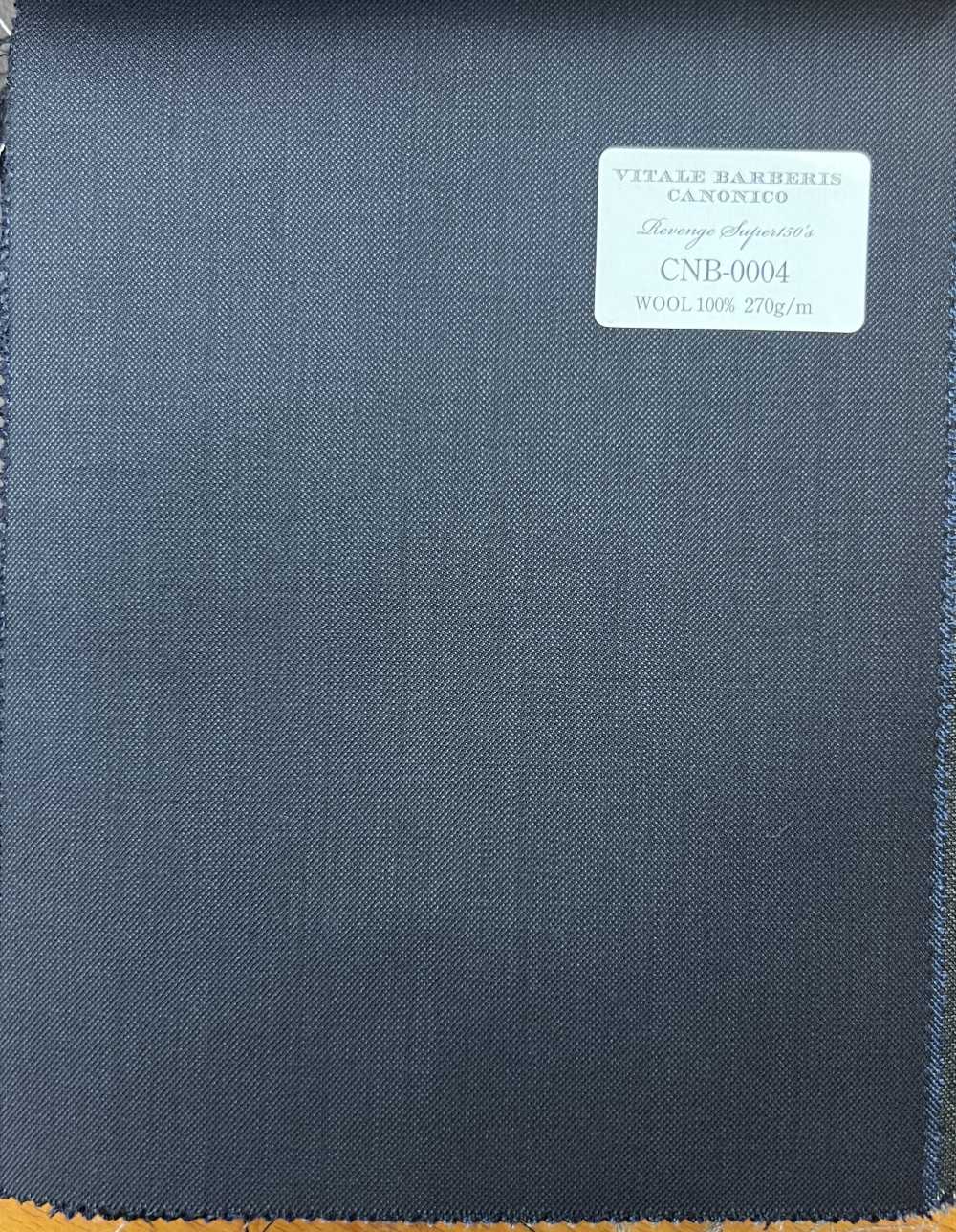 CNB0004 CANONICO ستاندرد Super150's REVENGE كحلي داكن سادة[قماش] CANONICO