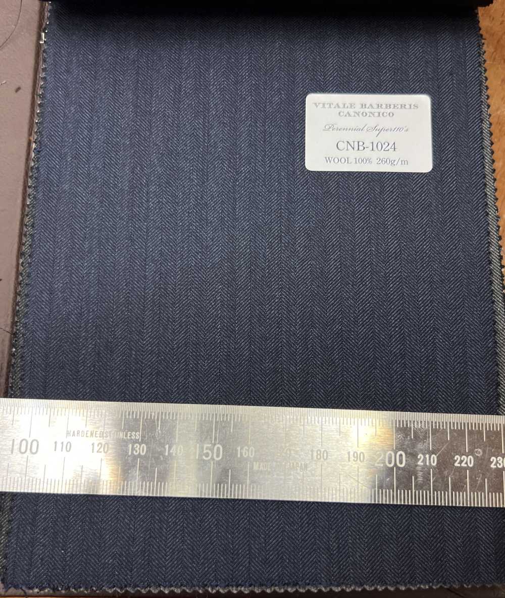 CNB1024 CANONICO قياسي Super 110's PERENNIAL كحلي مخطط بخطوط ظلّية[قماش] CANONICO