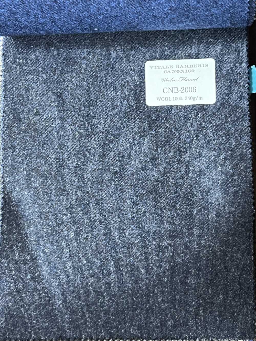 CNB2006 CANONICO فلانيل صوفي قياسي كحلي داكن سادة[قماش] CANONICO