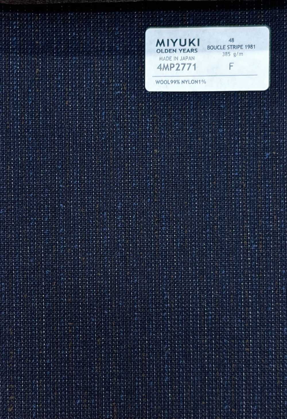 4MP2771 25AW OLDEN YEARS (Olden Years) بخطوط متناوبة أزرق كحلي داكن[قماش] Miyuki Woolen Mills