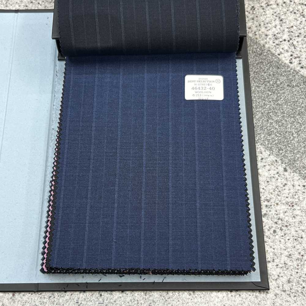 46432-40 25SS BEST SELECTION [N-STRETCH] N-STRETCH أشرطة متناوبة باللون الكحلي[قماش] Kunishima Co., Ltd.