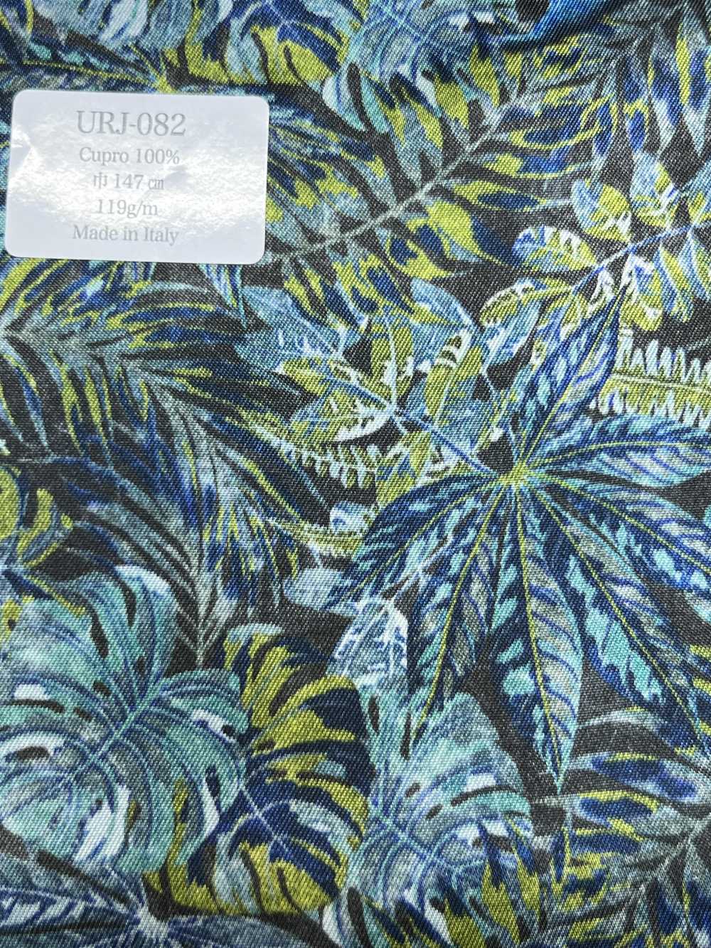 URJ-082 صنع في إيطاليا بطانة Cupro 100% مطبوعة Botanical Blue × Green TCS