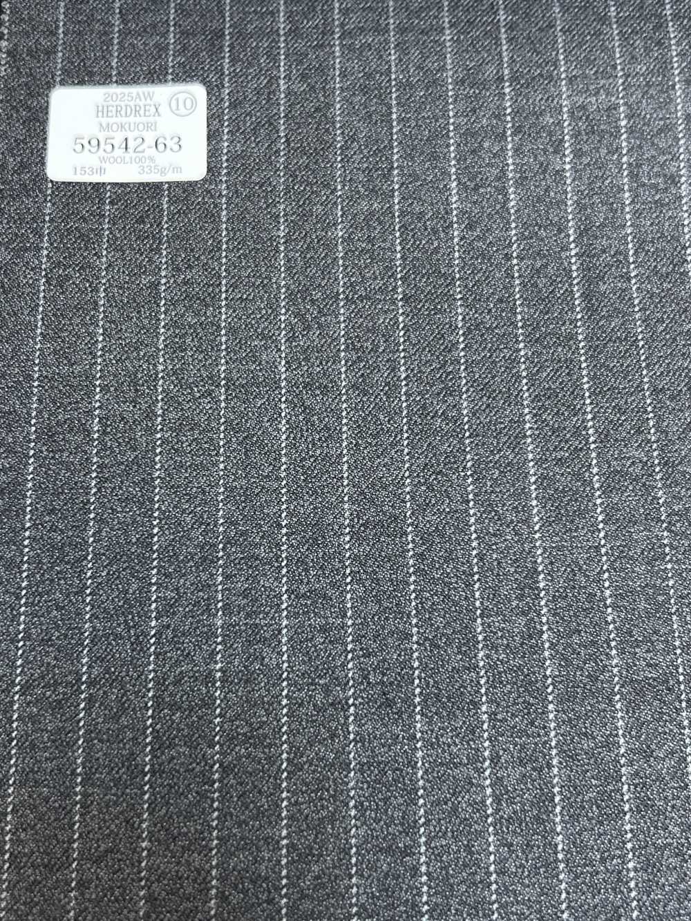59542-63 26AW HERDREX [MOKUORI] Mokuori رمادي متوسط بخطوط رفيعة صوف مزيل للرائحة[قماش] Kunishima Co., Ltd.