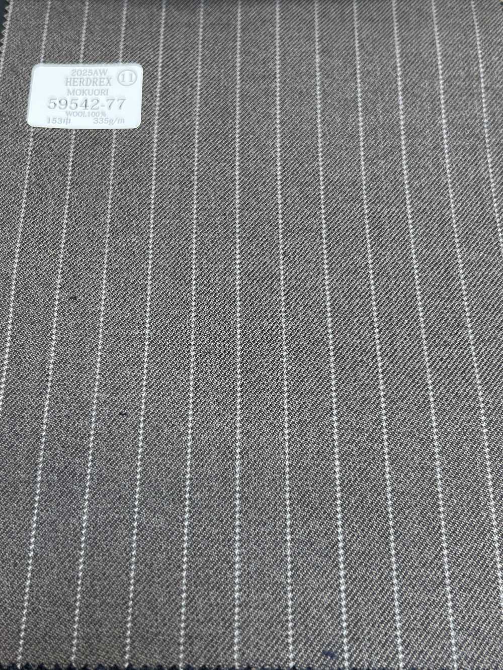 59542-77 26AW HERDREX [MOKUORI] Mokuori بني بخطوط قلم رصاص من الصوف مزيل الروائح[قماش] Kunishima Co., Ltd.