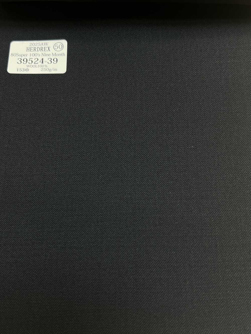 39524-39 26AW HERDREX [80 SUPER 100'S NINE MONTH] أزرق كحلي سادة[قماش] Kunishima Co., Ltd.
