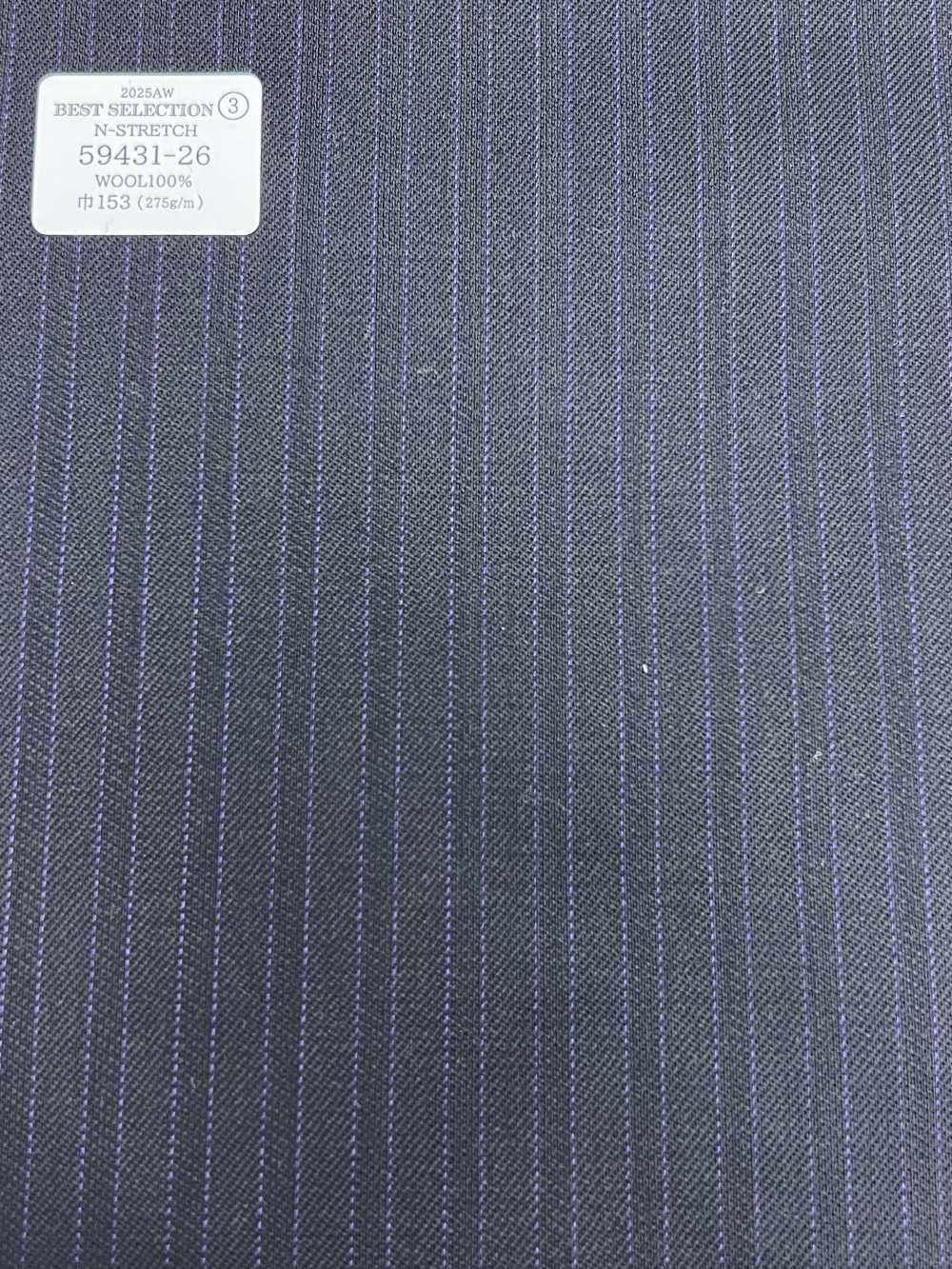 59431-26 26AW BEST SELECTION [N-STRETCH] N-Stretch أزرق كحلي × Stripe ظل بنفسجي[قماش] Kunishima Co., Ltd.