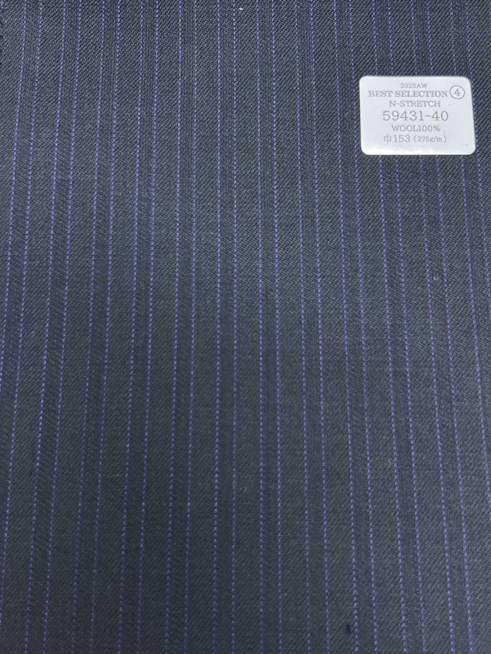 59431-40 26AW BEST SELECTION [N-STRETCH] N-Stretch كحلي داكن × Purple Shadow بخطوط[قماش] Kunishima Co., Ltd.