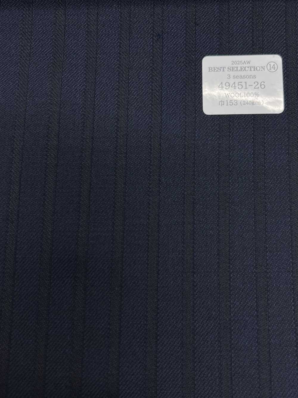 49451-26 26AW أفضل تشكيلة [3 مواسم] أزرق كحلي بخطوط ظل[قماش] Kunishima Co., Ltd.