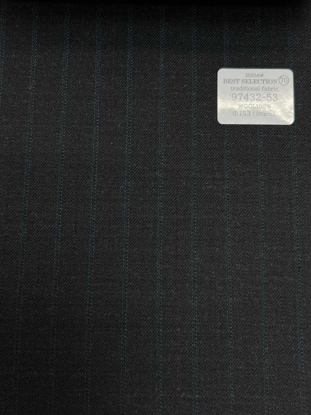 97432-53 26AW BEST SELECTION [قماش تقليدي] قماش تقليدي مخطط بالرمادي الفحمي Kunishima Co., Ltd.