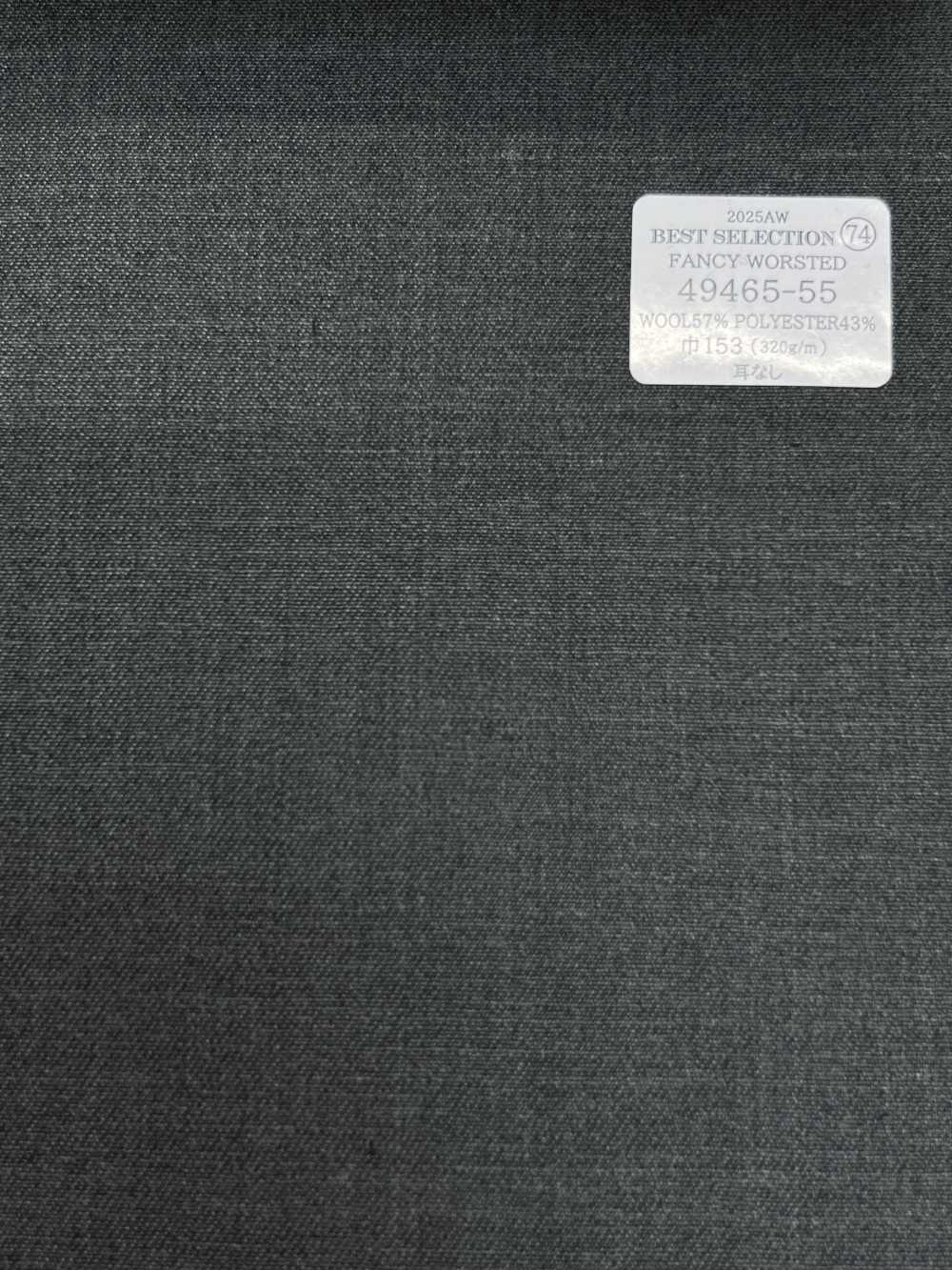 49465-55 26AW BEST SELECTION [FANCY WORSTED] Fancy Worsted رمادي سادة[قماش] Kunishima Co., Ltd.