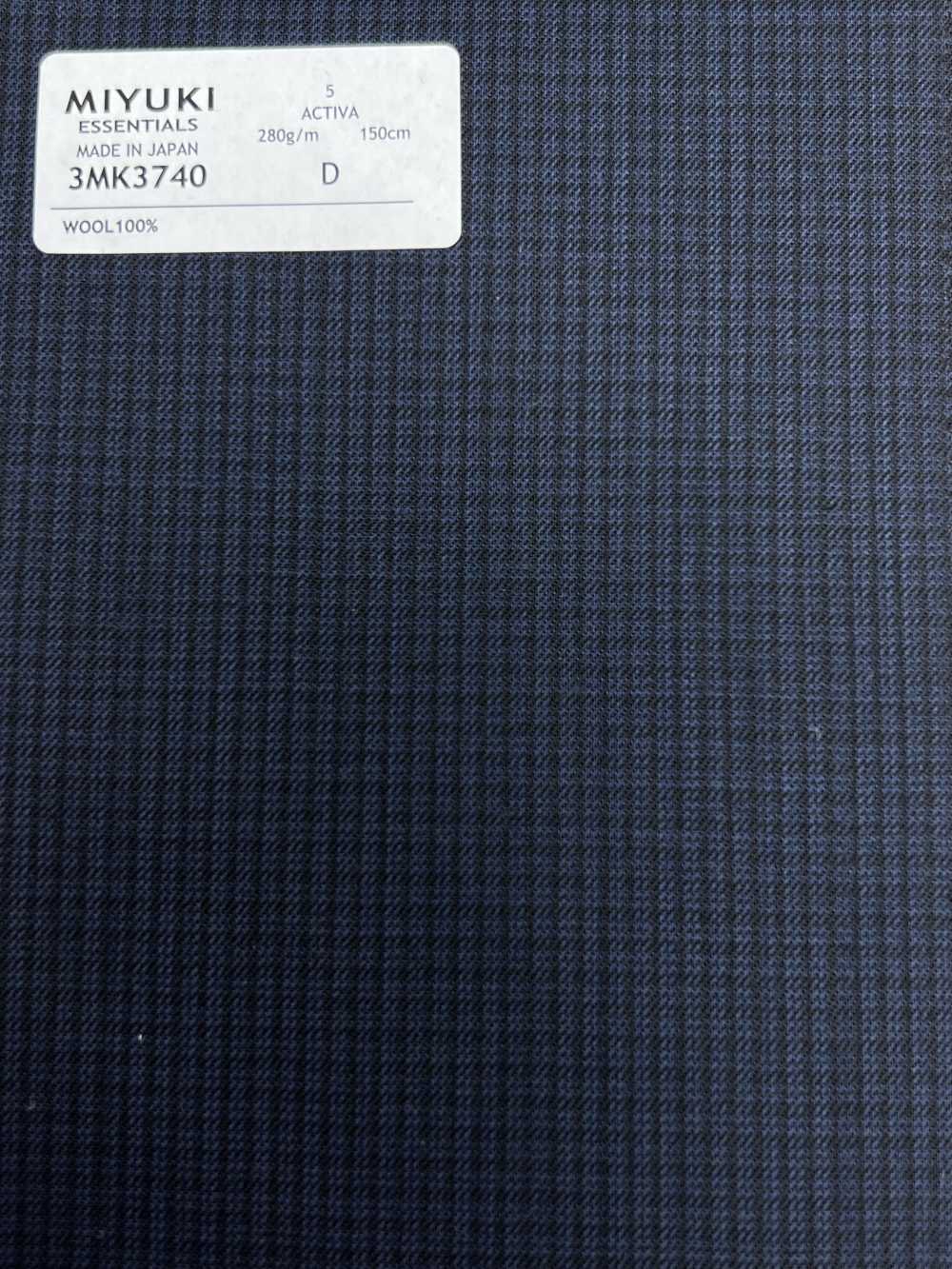 3MK3740 25AW ACTIVA كاروهات كحلي[قماش] Miyuki Woolen Mills