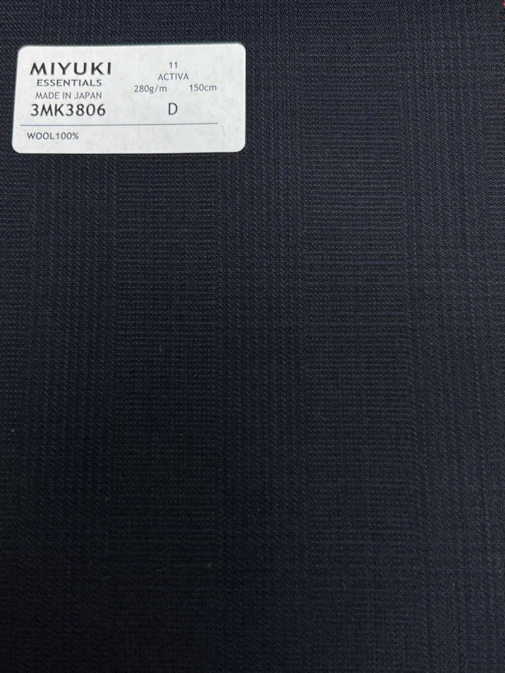3MK3806 25AW ACTIVA نقشة Glen Check أزرق كحلي[قماش] Miyuki Woolen Mills