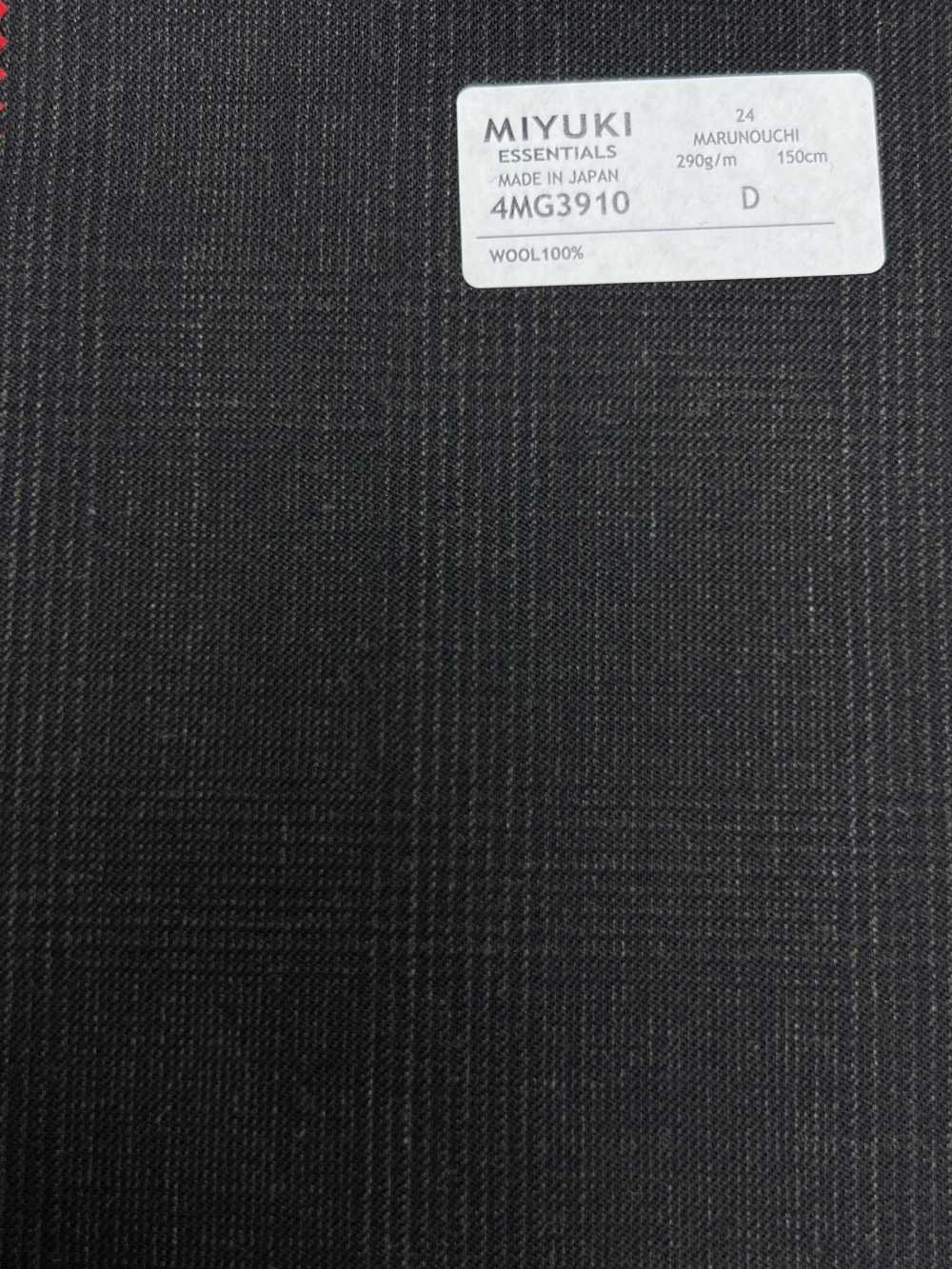 4MG3910 25AW MARUNOUCHI مربعات غلين بني داكن[قماش] Miyuki Woolen Mills
