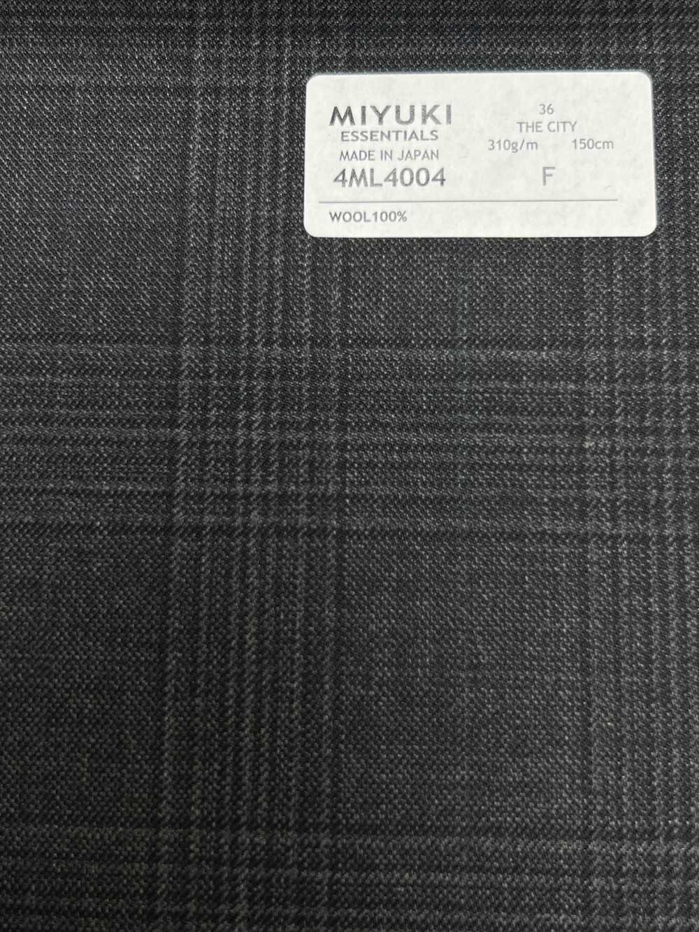 4ML4004 25AW THE CITY غلين تشيك متناوب رمادي[قماش] Miyuki Woolen Mills
