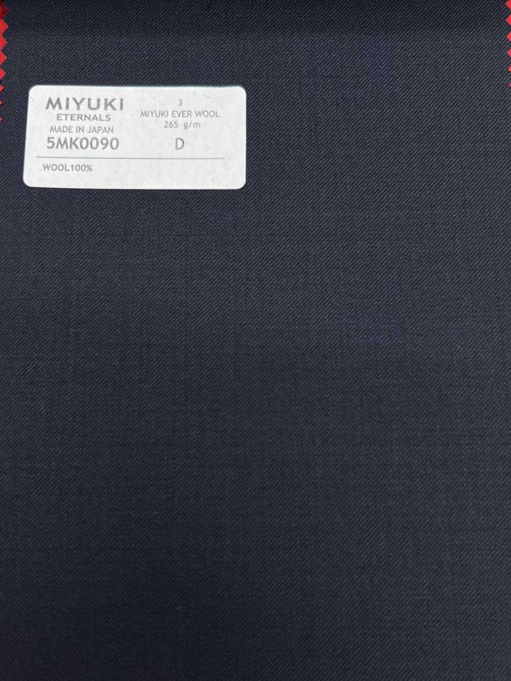 5MK0090 MIYUKI EVER WOOL سادة أزرق كحلي[قماش] Miyuki Woolen Mills