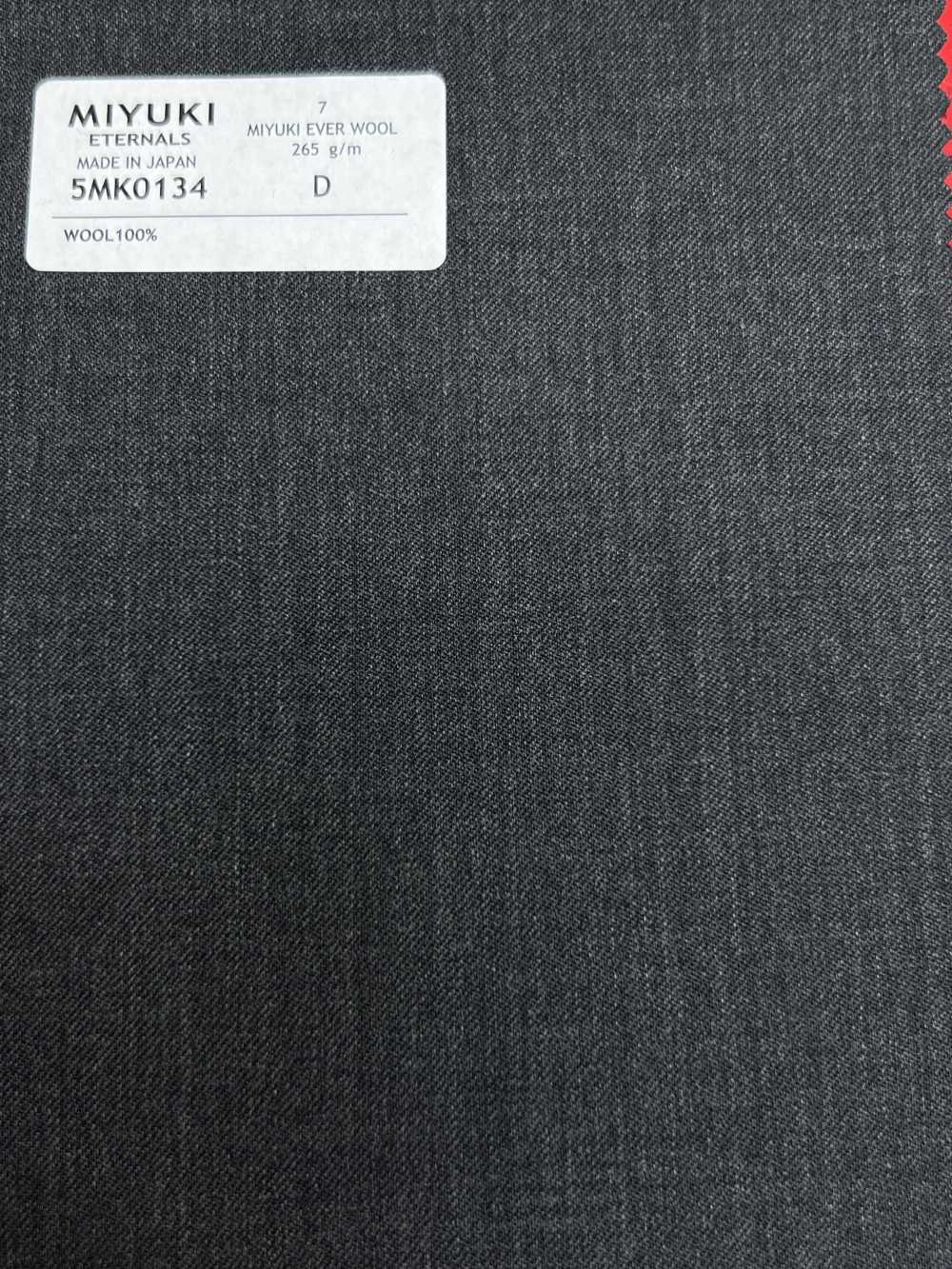 5MK0134 MIYUKI EVER WOOL رمادي سادة[قماش] Miyuki Woolen Mills