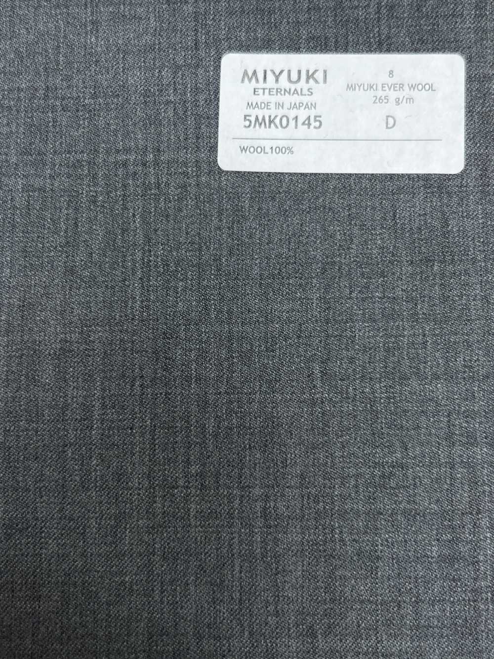 5MK0145 MIYUKI EVER WOOL سادة رمادي فاتح[قماش] Miyuki Woolen Mills