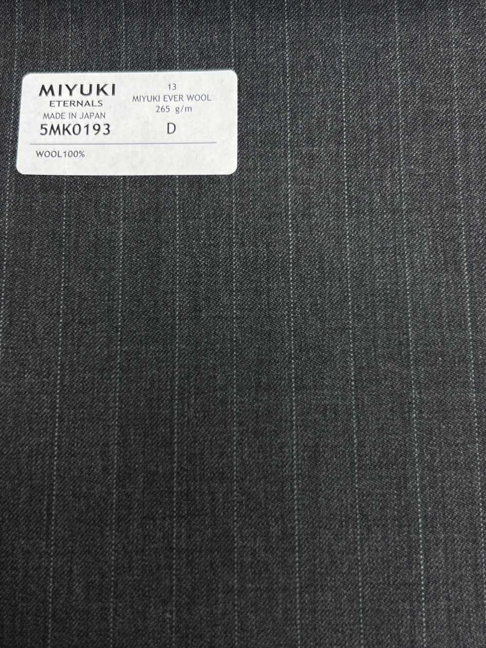 5MK0193 MIYUKI EVER WOOL مخطط رمادي[قماش] Miyuki Woolen Mills