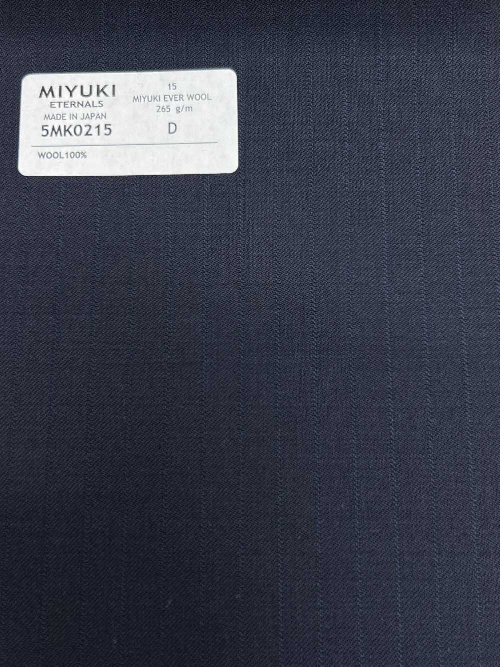 5MK0215 MIYUKI EVER WOOL مخطط بخطوط ظل كحلي[قماش] Miyuki Woolen Mills
