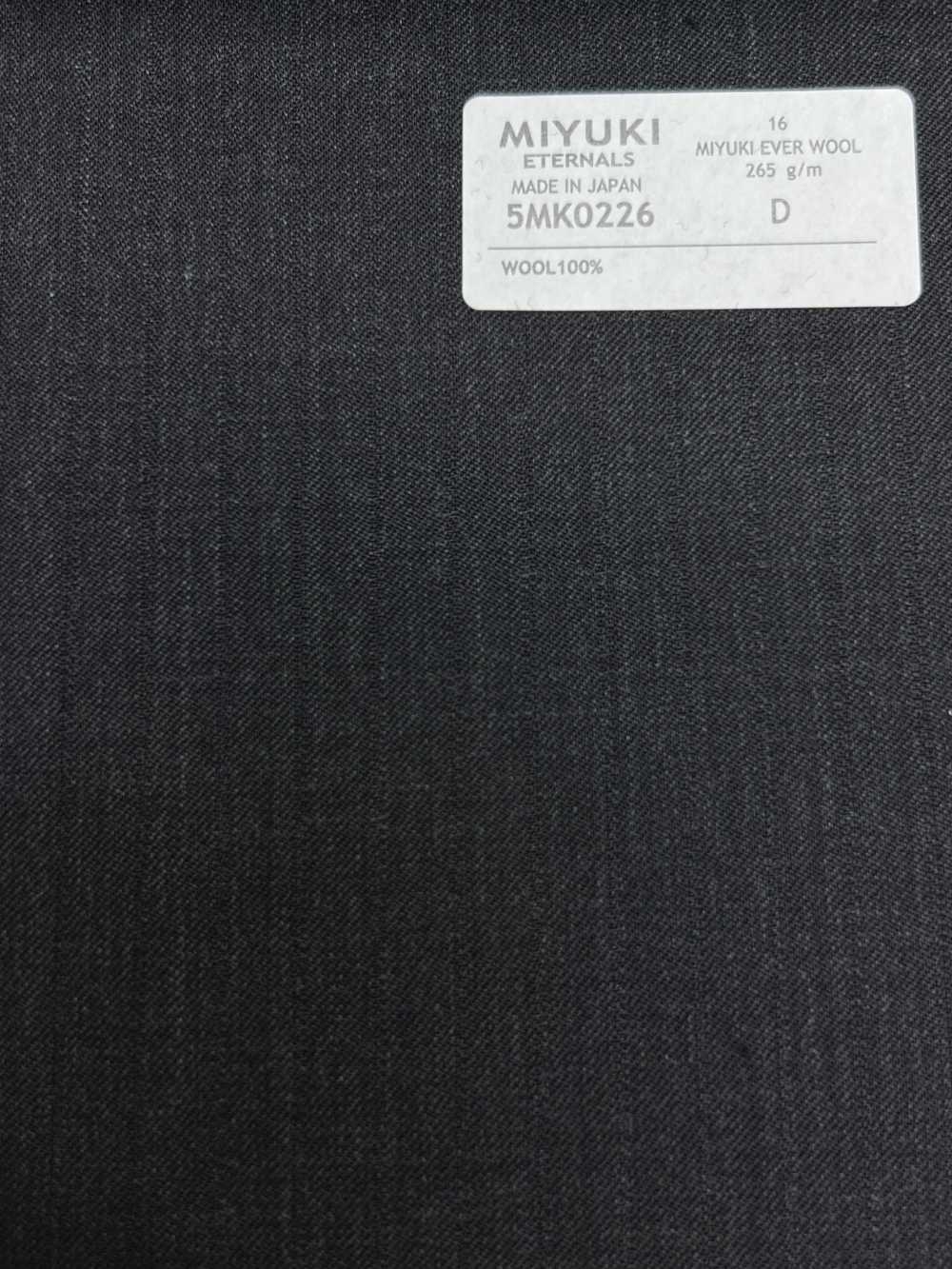 5MK0226 MIYUKI EVER WOOL مخطط ظل رمادي فحمي[قماش] Miyuki Woolen Mills