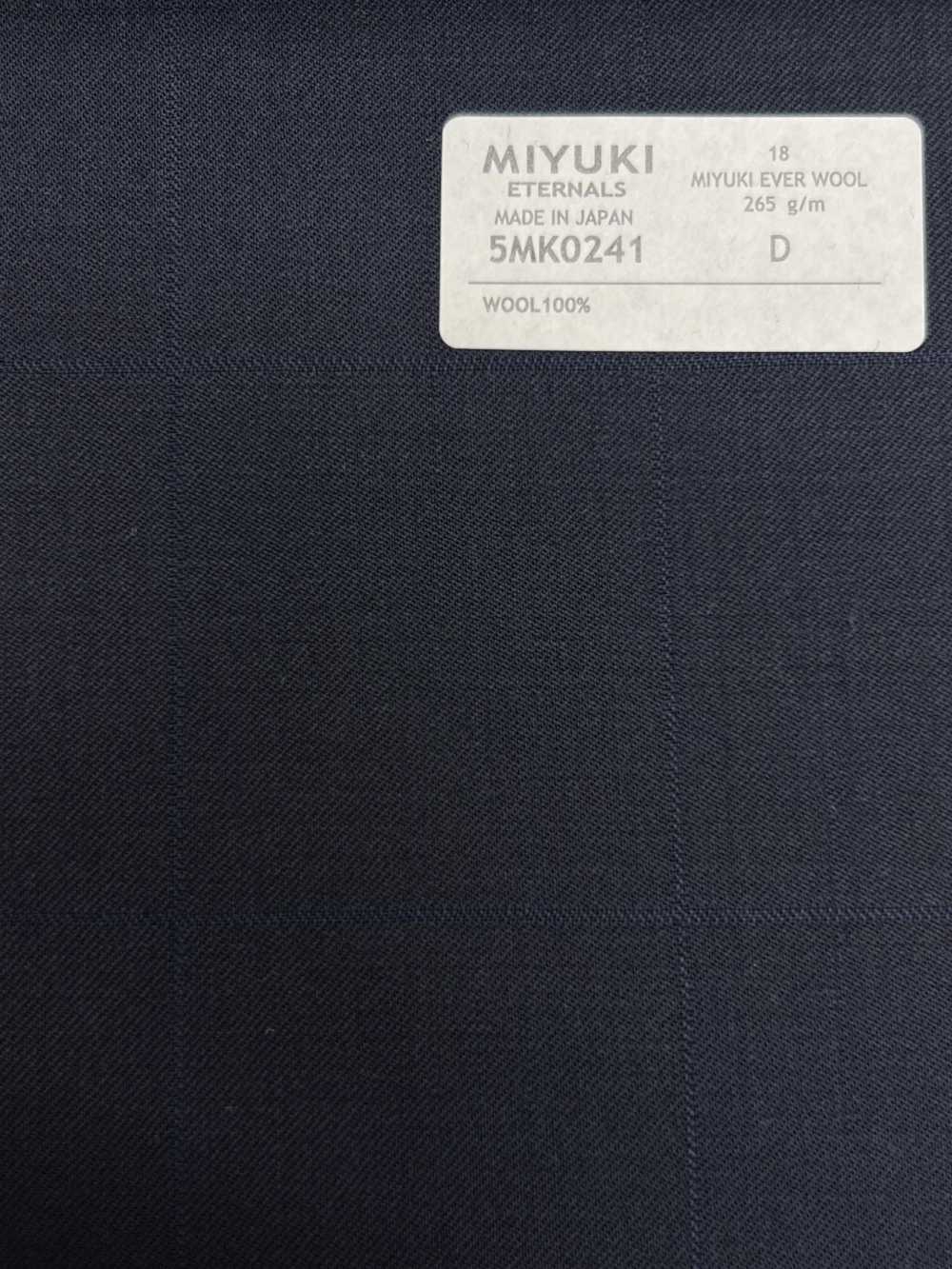 5MK0241 MIYUKI EVER WOOL مظلل بنقشة مربعات النافذة أزرق كحلي[قماش] Miyuki Woolen Mills