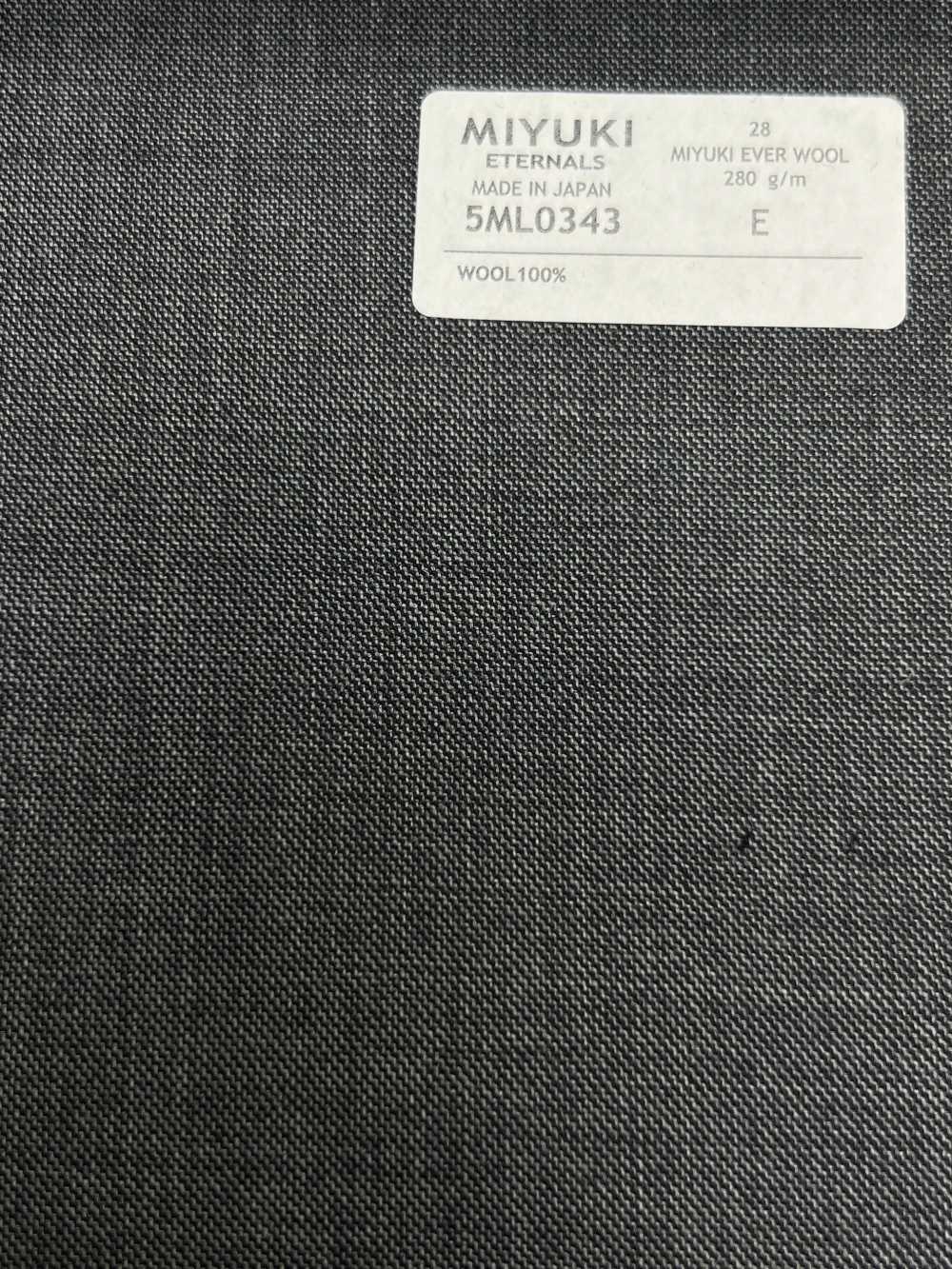 5ML0343 MIYUKI EVER WOOL رمادي سادة[قماش] Miyuki Woolen Mills