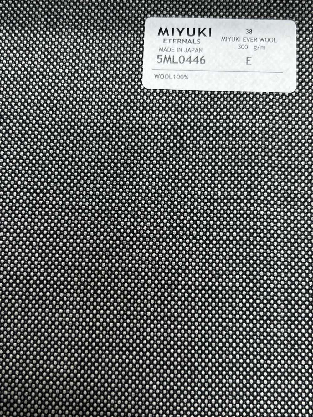 5ML0446 MIYUKI EVER WOOL رمادي بنقشة عين الطائر[قماش] Miyuki Woolen Mills