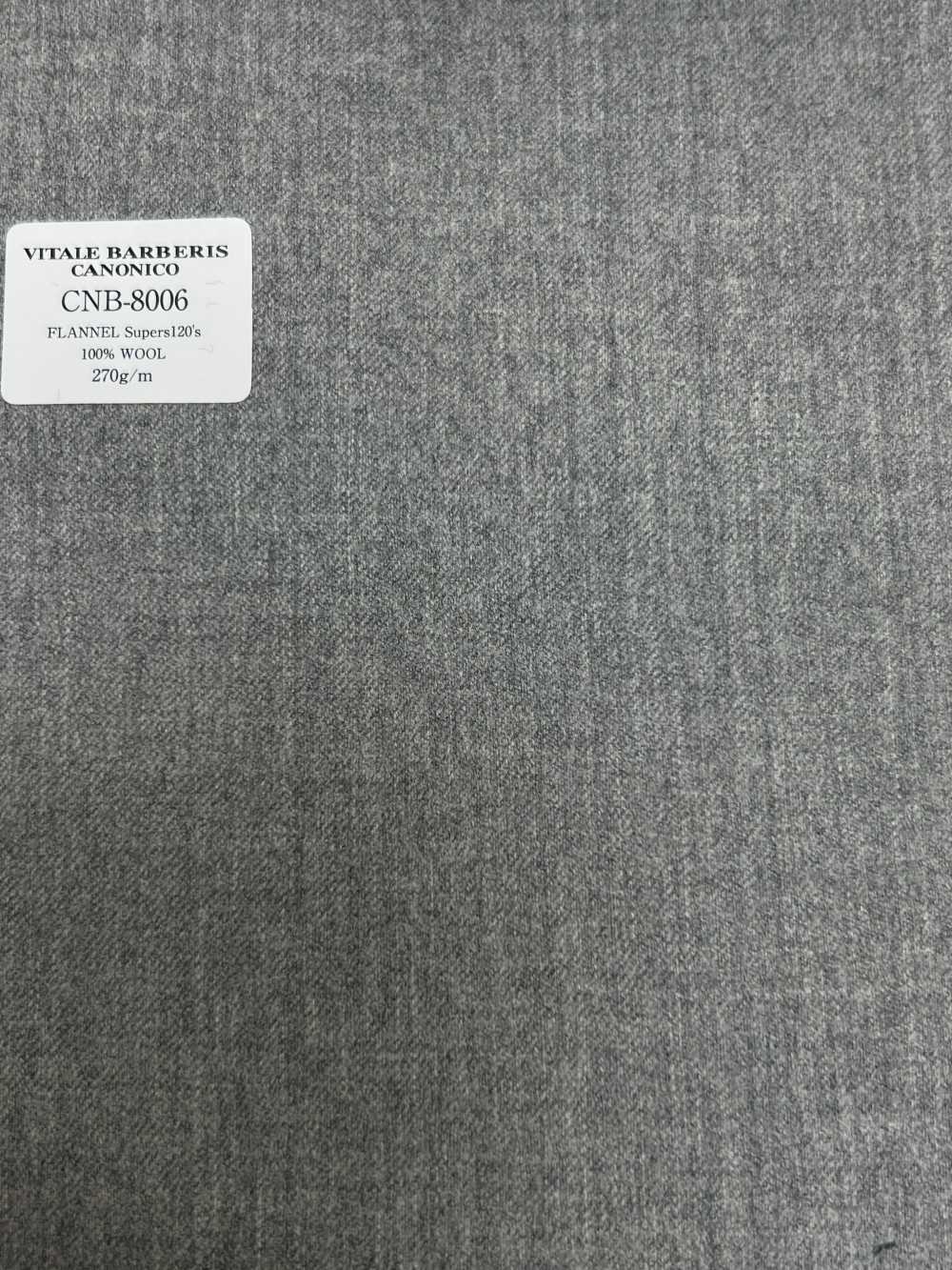 CNB8006 CANONICO فلانيل قياسي Super120's رمادي فاتح سادة[قماش] CANONICO