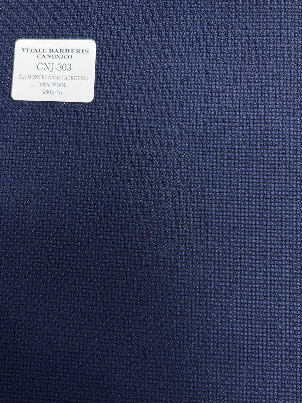 CNJ303 CANONICO Standard 21μ MONTECARLO قماش جاكيت Hopsack أزرق كحلي سادة CANONICO