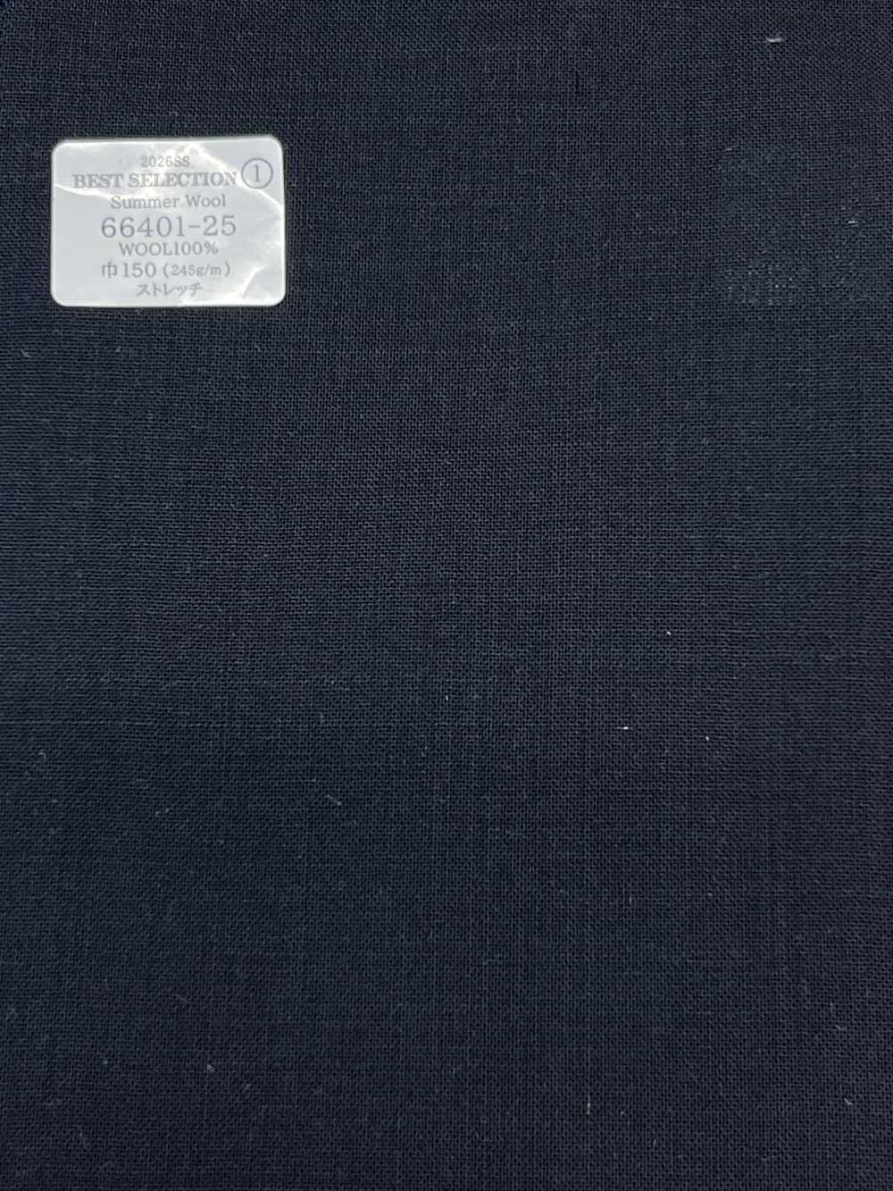 66401-25 26SS BEST SELECTION [صوف صيفي] صوف صيفي سادة أسود[قماش] Kunishima Co., Ltd.