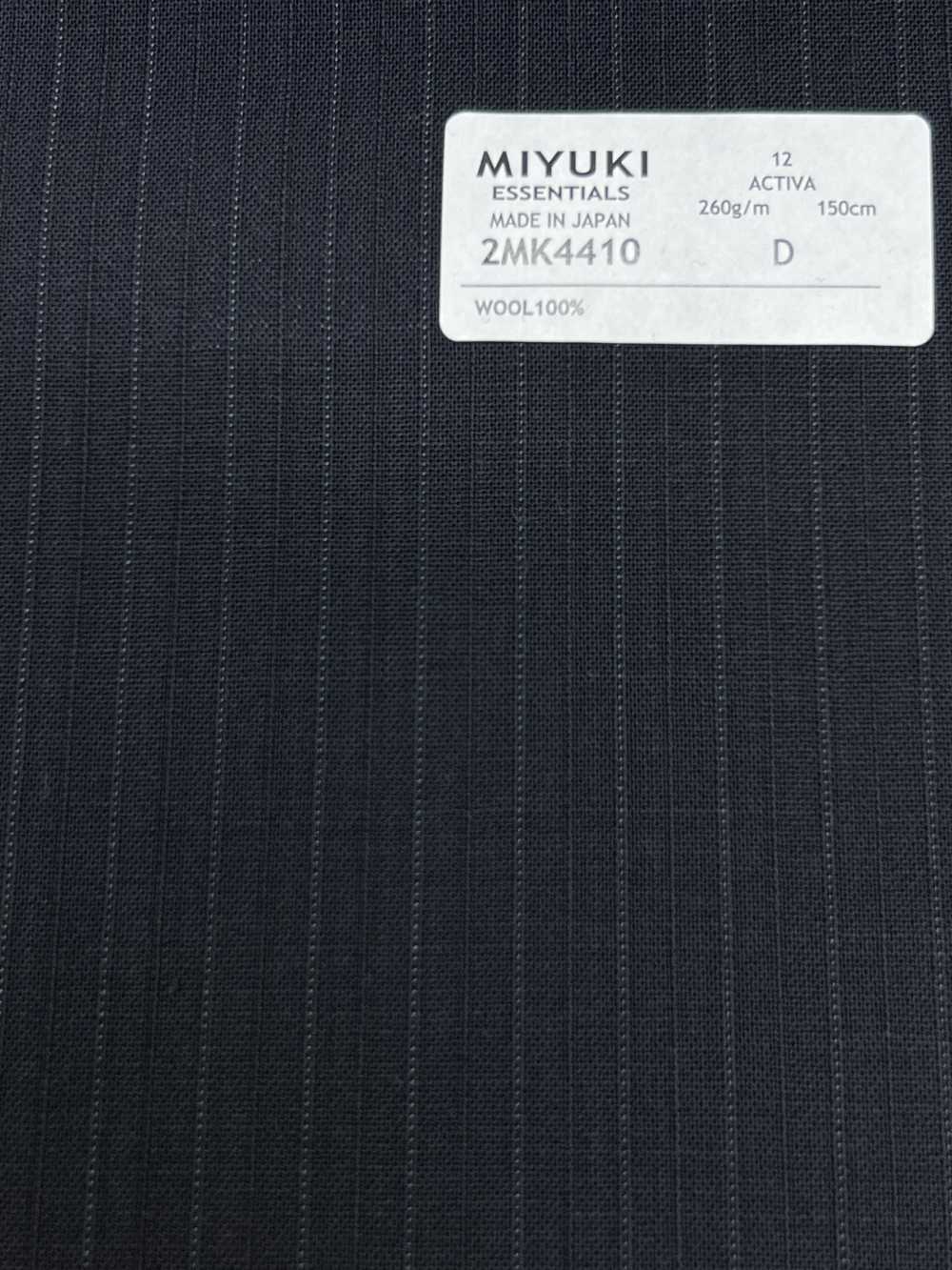 2MK4410 26SS MIYUKI قماش ESSENTIALS ACTIVA مخطط كحلي Miyuki Woolen Mills