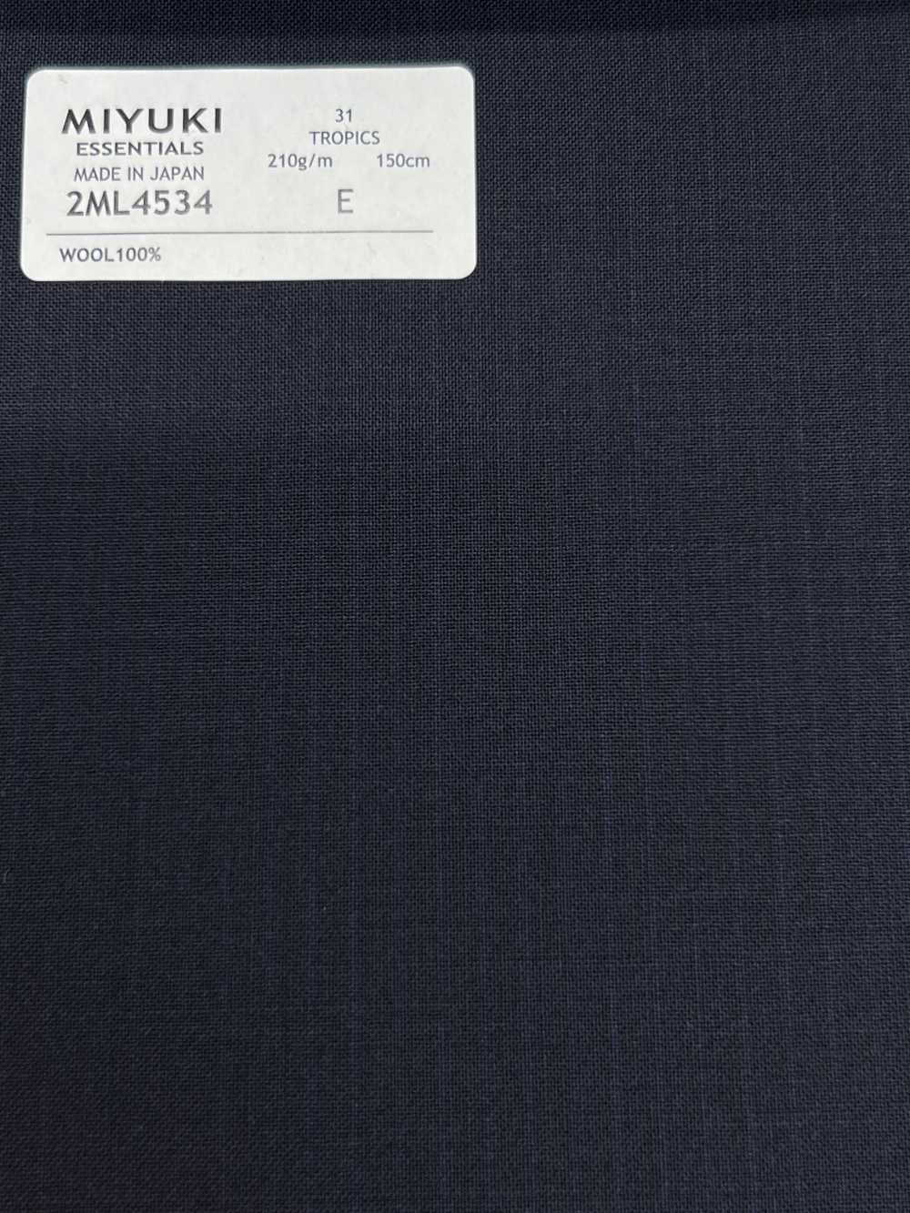 2ML4534 26SS MIYUKI أساسيات الأقمشة TROPICS بخطوط كحلية[قماش] Miyuki Woolen Mills